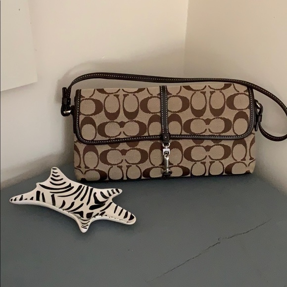 Coach Signature Demi Clip Flap Purse